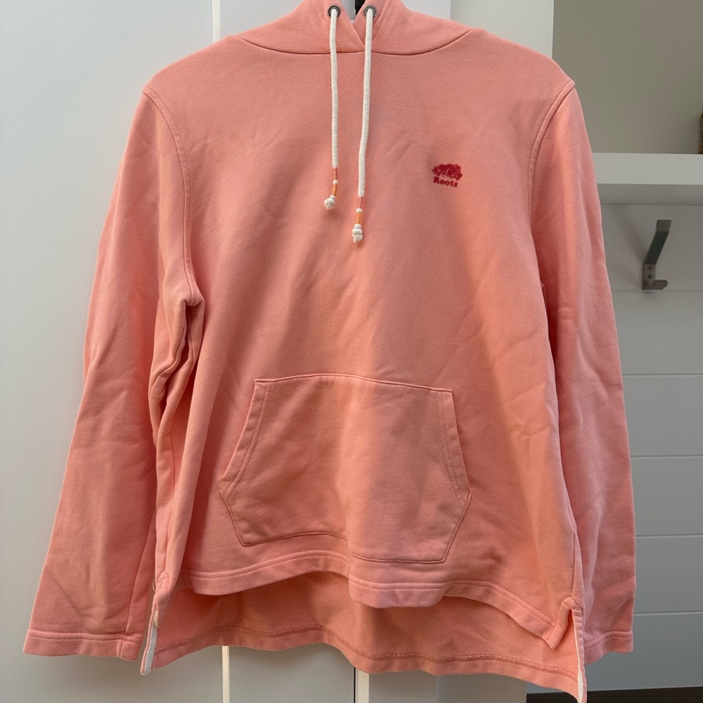 Roots coral Hoodie with Kangaroo Pocket